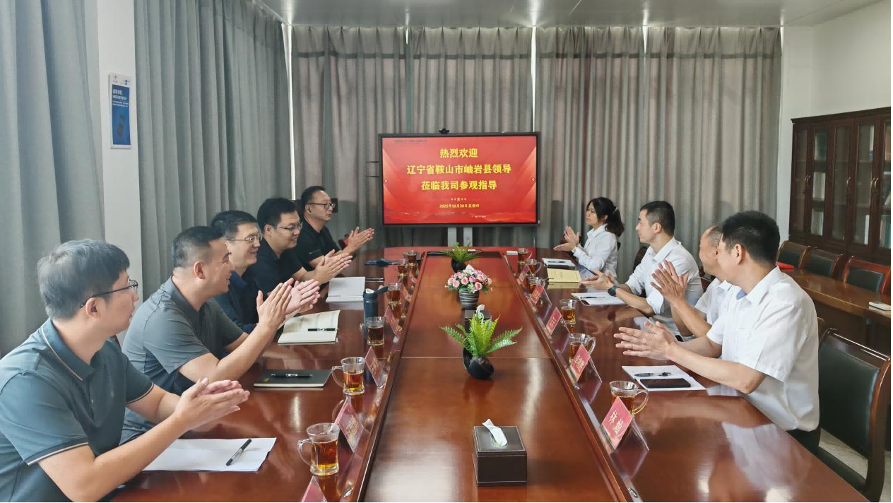 岫巖縣縣長(zhǎng)李帥一行蒞臨我司調(diào)研指導(dǎo)